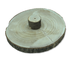 Baumscheibe mit Fuß natur Tortenständer Deko-Platte Ø 30 cm