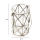 Glas Windlicht mit Metall-Rahmen und Henkel Ø 10 x 16cm 4 Stück