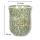 Glas Windlicht Mosaik Ø 11,5 x 14cm weiß - gold