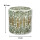 Glas Windlicht Mosaik Ø 8 x 8,5cm weiß - gold