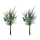 Kunstpflanze Strauch Blätterwedel Strauß 35cm 2 Stück