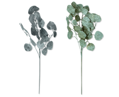 Kunstpflanze Eukalyptus 70 cm Zweig Strauch glitzer