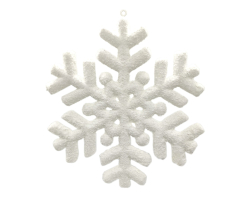 Schneeflocke 20cm - 4 Stück Weiß - Weihnachtsdeko