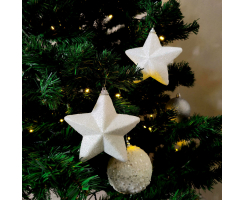 Stern mit Glitzer Ø13cm zum aufhängen - 2 Stück - Weihnachtsstern