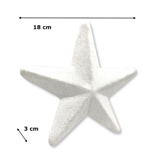 Stern mit Glitzer Ø18cm
