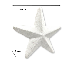 Stern mit Glitzer Ø18cm