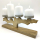 Kerzenhalter aus Holz und Metall 16 x 41cm braun silber