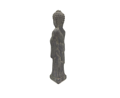 Stein-Figur Buddha stehend 47cm grau massiv Garten-Skulptur Dekofigur