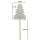 Holz Blumenstecker Tannenbaum-Stecker 36cm Dekostecker Weihnachtsbaum weiß 1 Set - 12 Stück