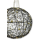 Lichter-Kugel mit LED aus Draht und Perlenkette schwarz gold Ø 15cm Dekokugel Weihnachtsdeko
