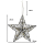 Lichter-Stern mit LED aus Draht und Perlenkette schwarz gold 25cm Dekostern Weihnachtsdeko