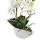 Kunst-Pflanze Orchidee weiße Blüten 53cm hoch KeramikTopf hochglanz weiß künstliche Orchidee Kunstblume