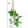 Kunst-Pflanze Efeutute Blumenampel Makramee Hängetopf grün 30 x 68cm künstliche Hängepflanze Kunstblume