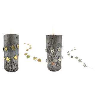 Metall Dekokette 40cm DIY Kerzenkette Bastel-Deko Floral