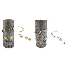 Metall Dekokette 40cm DIY Kerzenkette Bastel-Deko Floral