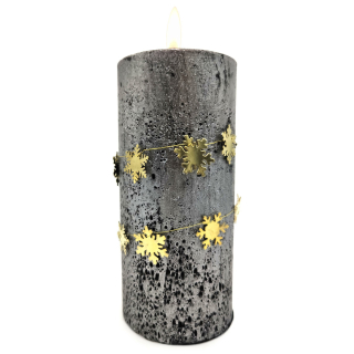 Metall Dekokette 40cm DIY Kerzenkette Bastel-Deko Floral Schneeflocken gold 4 Stück