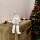 Weihnachtsmann Kantenhocker 29cm weiß silber Winterfigur Dekofigur Weihnachtsdeko
