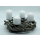 Holz Kranz 35cm braun mit Kerzenhalter für Stumpenkerzen Adventskranz Kerzenkranz Winterdeko Tischdeko