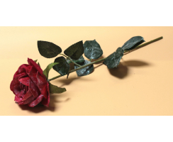 Kunstpflanze Rose vereist 65 cm rot grün glitzer...
