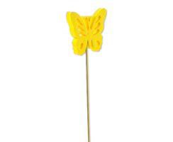 Blumen-Stecker Schmetterling gelb 8 x 25cm 64 Stück Dekostecker Gartenstecker Butterfly Deko