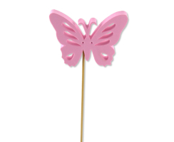 Blumen-Stecker Schmetterling pink 8 x 25cm 64 Stück Dekostecker Gartenstecker Butterfly Deko