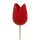 Holz Dekostecker Tulpe 4 x 36cm rot Garten-Deko Blumen-Stecker künstlich Holzblume Tulip