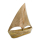 Holz Skulptur Segel-Boot 34 x 35cm braun Dekofigur Tisch-Deko Holzboot Schiff Figur