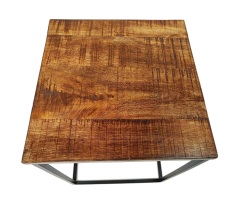 Mango Holz Beistelltisch eckig - 34 x 49 cm