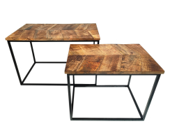 Mango Holz Tisch rechteckig - 76,5 x 43,5 x 50 cm