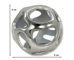 Aluminium Kugel mit Löchern Ø 9 cm - Dekokugel Gitterkugel