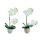 Kunst-Pflanze Orchidee weiße Blüten 47cm Keramik Topf künstliche Phalaenopsis Kunstblume