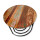 Holz Couchtisch rund braun Ø 75 x 47cm Couch Beistelltisch vintage Sofatisch