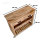 Holz Sideboard auf Rollen braun 86 x 78cm Servierwagen Weinregal Küchenwagen Weinschrank