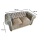 Chesterfield Sofa 2-Sitzer Samt dunkel 155 x 85 x 75cm Wohnzimmer-Möbel Büro Vintage Polstermöbel