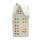 Keramik LED Haus - weiß glänzend - 8 x 17 x 6 cm - Lichthaus