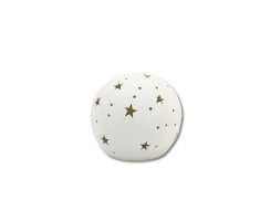 Keramik LED Kugel mit Sternen weiß 12 x 10cm...