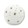 Keramik LED Kugel mit Sternen weiß 18 x 16cm Dekokugel Leuchtkugel Tisch-Deko