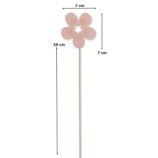 Blumen-Stecker 36cm Garten-Deko Dekostecker x künstl Holz 4 Tulpe