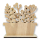 Holzdeko Schriftzug Frohe Ostern mit Blumen 22 x 23cm 4 Stück Osterdeko Tisch-Deko