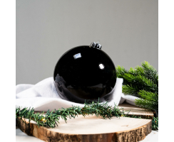 Weihnachts-Kugel XXL Ø 15cm - 1 Stück schwarz glänzend Christbaumschmuck Deko Kugel