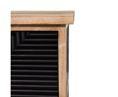 Holz Nachtschrank mit zwei Schubladen braun natur anthrazit 34 x 44 x 25 Schrank Regal Nachttisch