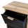 Holz Nachtschrank mit zwei Schubladen braun natur anthrazit 34 x 44 x 25 Schrank Regal Nachttisch