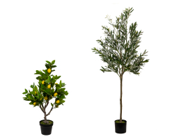 Kunstpflanze Baum Zitrone / Olive 90 - 180cm...