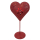Deko Herz aus Metall 34cm - Herz auf Standfuß - Windlicht - Kerzenständer (rot)