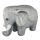 Ton-Figur Elefant 29 x 19 cm - grau / schwarz / weiß