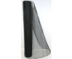 Deko-Stoff Mesh 900 x 50 cm auf einer Rolle ( kleine Maschen, schwarz )