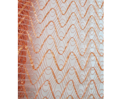 Deko-Stoff Mesh 900 x 50 cm auf einer Rolle ( große Maschen, orange )