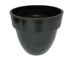 Blumentopf Leichtgewicht rund - Indoor & Outdoor - 30,5 x 26 cm - schwarz