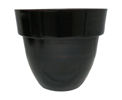Blumentopf Leichtgewicht rund - Indoor & Outdoor - 41 x 36 cm - schwarz
