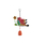 Metall Windspiel Vogel mit Glocke 23 cm rot